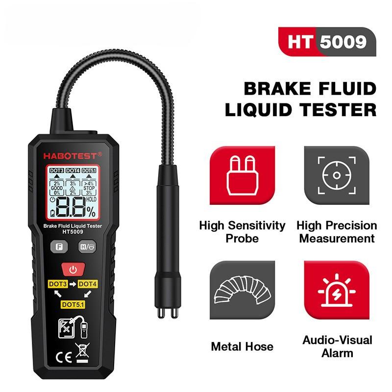 Digital Brake Fluid Tester Auto Car Brake Oil Moisture Detector Tester For Dot3/Dot4/Dot5.1 With Backlight Flexible Probe