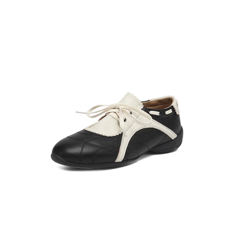 Fashion 2025 Autumn New Women Sheep Suede Sneakers Hollow Training Sport Shoes Contrast Casual Daily Shoes Mid Heel Platforms Sneakers