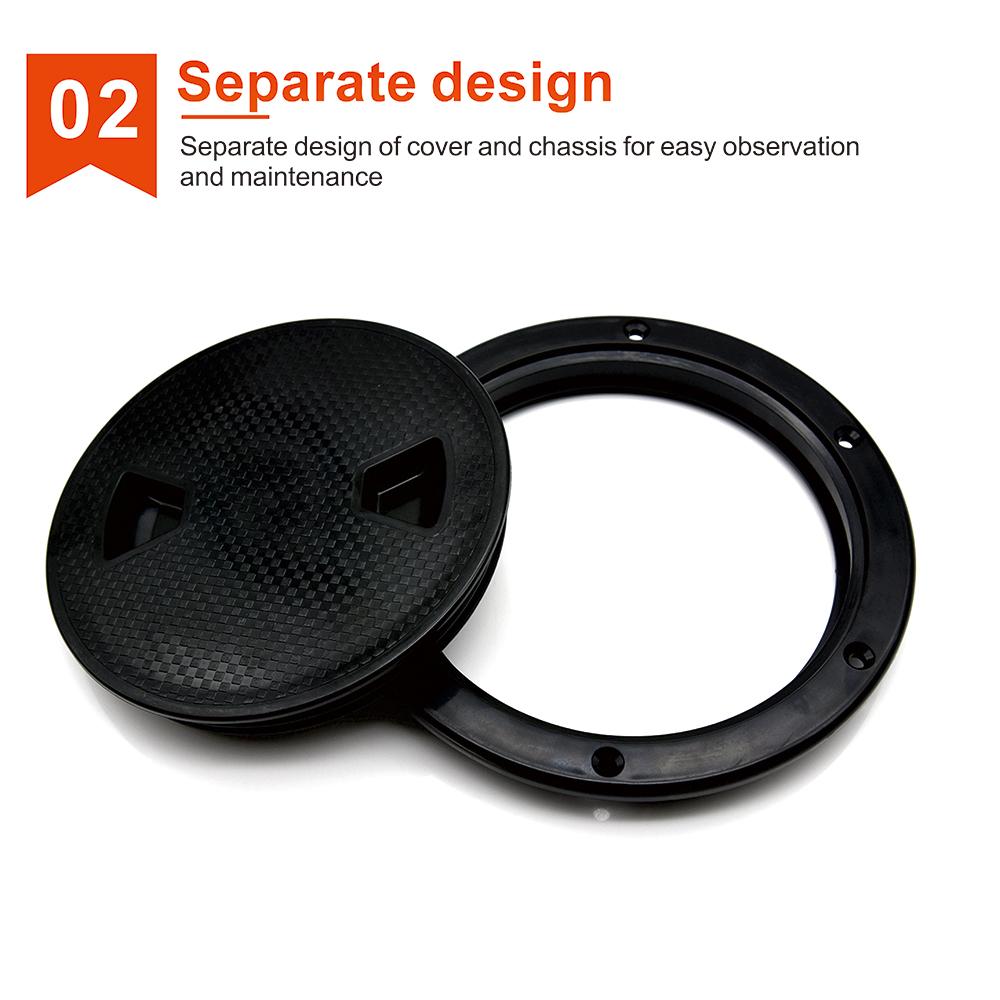Non-slip 4/6/8 Inch Round Deck Cover Yacht Inspection Hole White Black Hatch Hand Hole Covers Inspection Work Cover Hatch