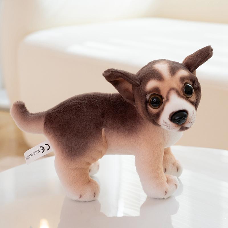 Simulation Dog Plush Toy Creative Realistic Animal Tilt Head Puppy Dolls Stuffed Soft Toys for Children Birthday Gift