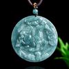 Natural A-Grade Blue Jade Zodiac Horse Pendant