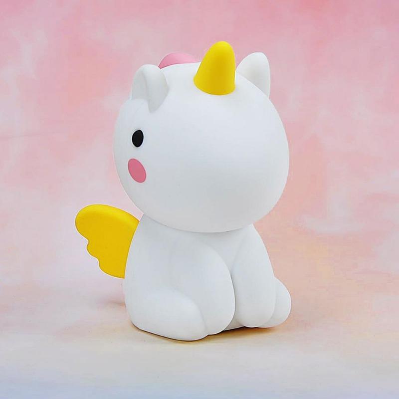 LED Small Night Lamp Bedroom Children's Sleep Light Cartoon Lamps, Silicone Bedside Lamp Charging Induction Table Lamp