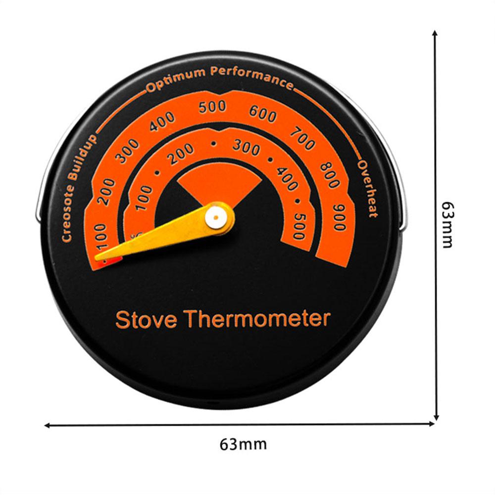 Magnetic Fireplace Fan Stove Thermometer For Log Wood Burner Barbecue Oven Stove Burn Indicator 0~500 Temperature Gauge Tool