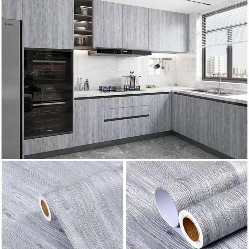 PVC Holzmaserung Aufkleber Kleiderschrank Schrank Tisch Möbel Renovierung Tapete Selbstklebend Wasserdicht Wandpapiere Heimdekor