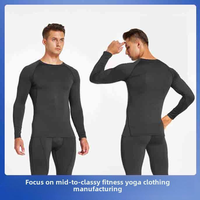 Men's Autumn/Winter Fitness Tops: High-Elastic, Quick-Dry, Long Sleeve Basketball & Yoga Shirts In Colorful Milk Silk