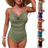 Women's Fashion Color Sports One-Piece Swimsuit
