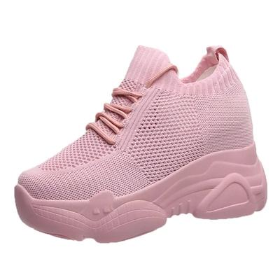 Mode 2024 Pointure 34-40 Femmes Baskets Blanches Chaussures à Plateforme Femme Escarpins Automne Chaussures de Tennis Été Chaussures à Talons Hauteur Augmentant 10CM