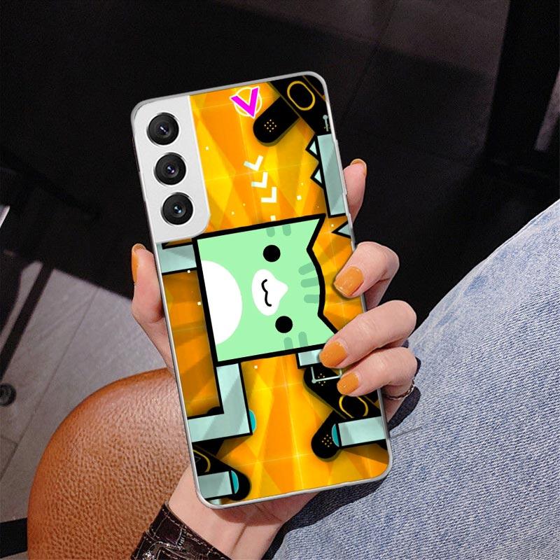 

Geometry Dash Game Phone Case For Samsung Galaxy S24 S25 Edge S26 Ultra S23 S22 S21 Plus S20 FE + Personalized Print Cover Galax Samsung S25 Ultra