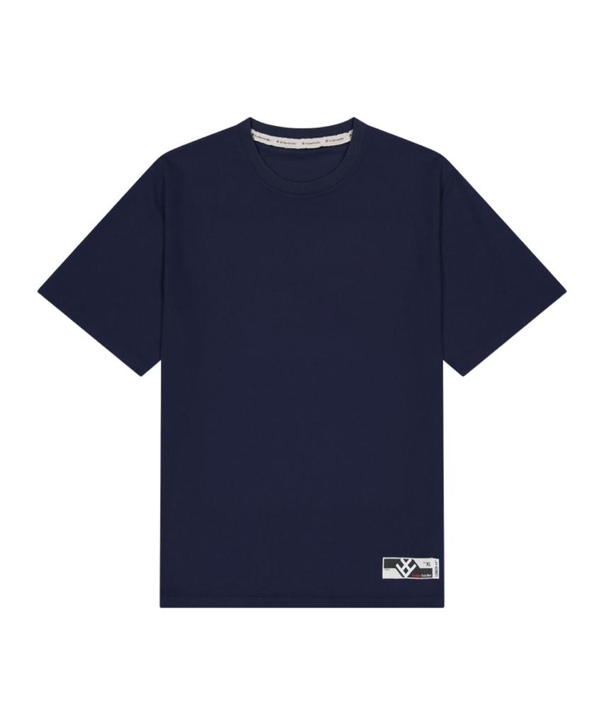 BUZZERBEATER Flatback Mesh Functional Short Sleeve T-Shirt_Navy