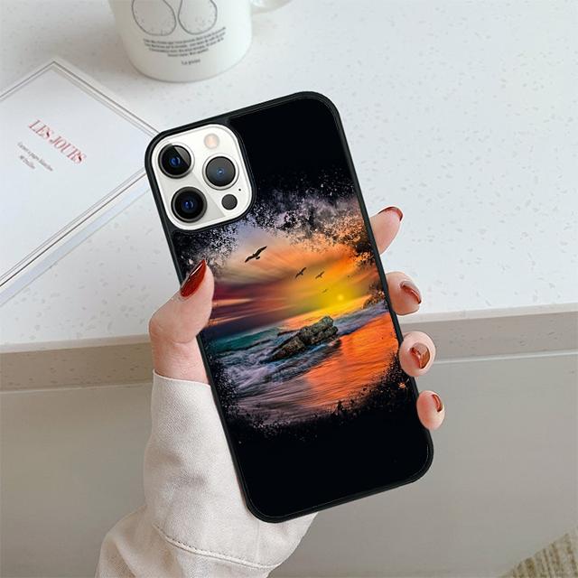 Summer Beach Sunset Sea Phone Case For iPhone 17 Air 14 15 16 13 12 Cover For Apple 14 15 16 Pro Max Plus