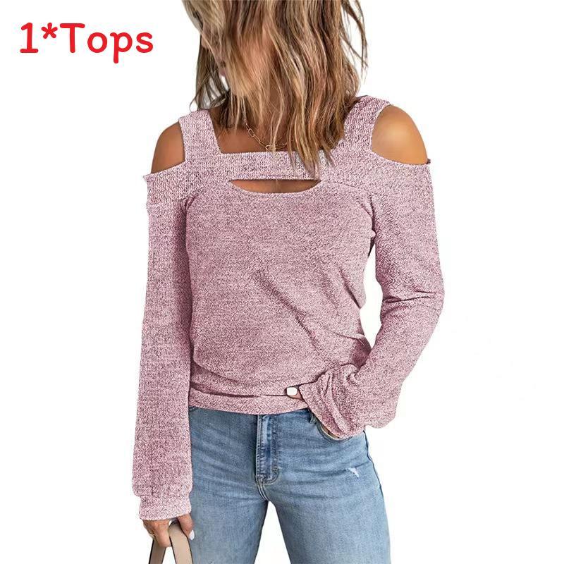 Euro Style Long Sleeve T Shirt For Women With French Cashmere And Padded Patchwork For Casual Streetwear