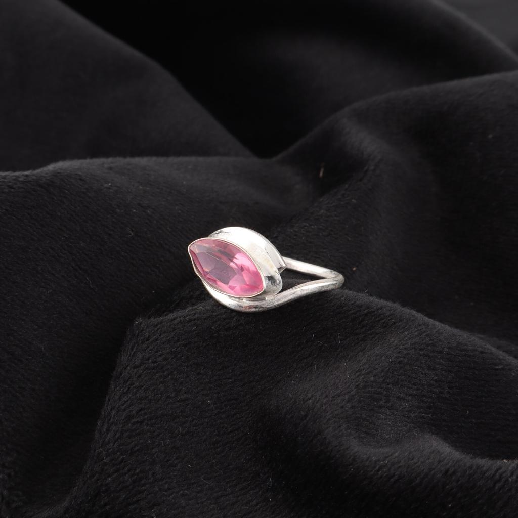 Pink Tourmaline Ring 925 Sterling Silver Handmade Gemstone  Jewelry Wedding Gift RR-60-9