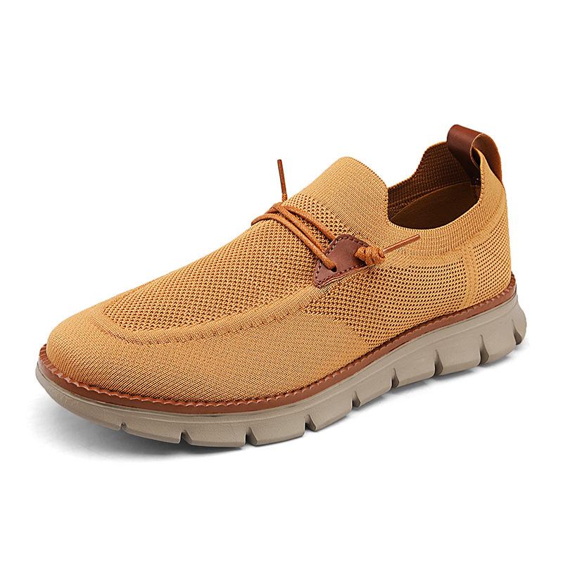 

Весна и лето дышащие парусиновые туфли из летучей трикотажной сетки, легкая уличная мужская обувь на одной педали, рабочая мужская обувь 45