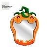 Halloween Wall Mirror Wooden Decorative Mirror, Pumpkin Ghost Bat Witch Cartoon Wood Decor Decor, Fun for Entryway Party, Festive Home Ornament Rustic