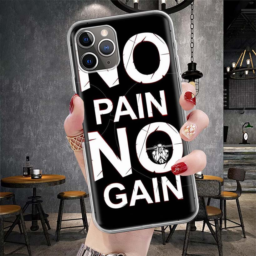 Bodybuilding Gym Fitness Muscle Soft Phone Case For IPhone 11 17 Air 16E 16 Pro Max 15 + 14 Plus 13 Mini 12 Apple 7 SE 8 Fundas