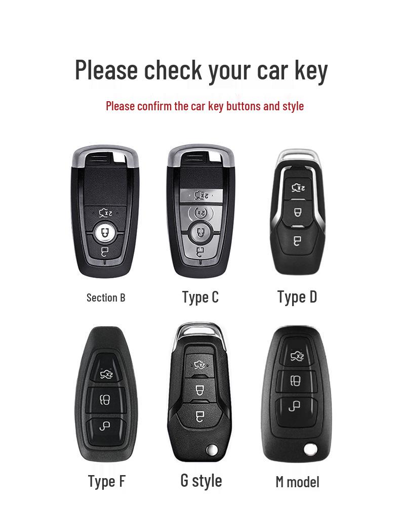 Two-Tone Suede Key Shell for Ford Mondeo, Edge, Explorer, and Focus