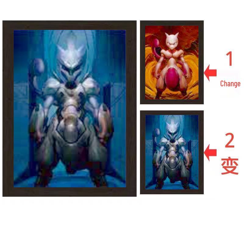 Hello Kitty & One Piece 3D Lentikulärt Pokemon-affisch