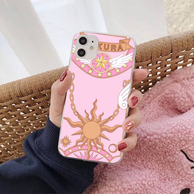 Cardcaptor Sakura Magic wand Moon Phone Case pro iphone 13 8 7 6S Plus X 5S SE 2020 XR 11 12 mini pro XS MAX