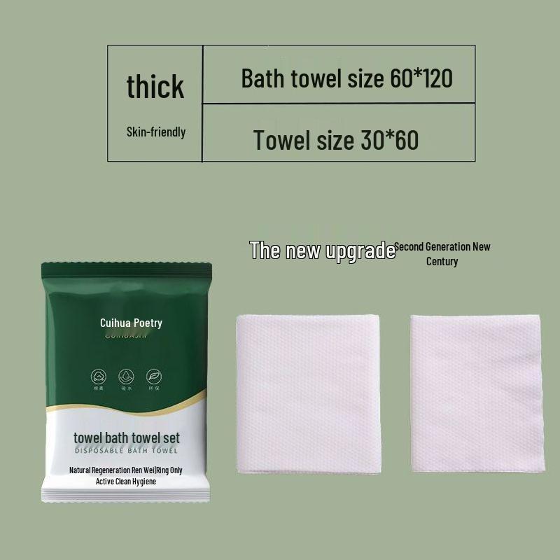 Thickened Disposable Bath Towel - Enlarged, Individually Packaged for Travel & Hospitality