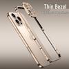 Ultra-Thin Lightweight Metal Frame iPhone 16/15 Pro Case with Seahorse Buckle Design and Heat Dissipation