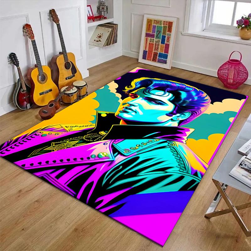 Elvis Polyester Carpet, Soft Indoor Mat for Office Chair, Living Room, Computer Desk - Decorative Home Office Rug Design