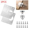 4/6/8/16pcs Hinge Repair Plate Stainless Steel Cabinet Furniture Drawer Hinge Repair Plate with Mounting Screws