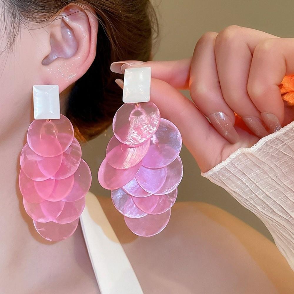 Vacation Style Shell Tassel Drop Earring Ear Hooks Women's Earrings Fashion Drop Earring Women