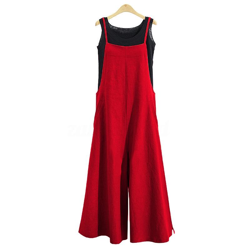 Women's Olive Green Casual Sleeveless Jumpsuit - Off-Shoulder Wide-Leg Romper with Pockets Solid Color Jumpsuit