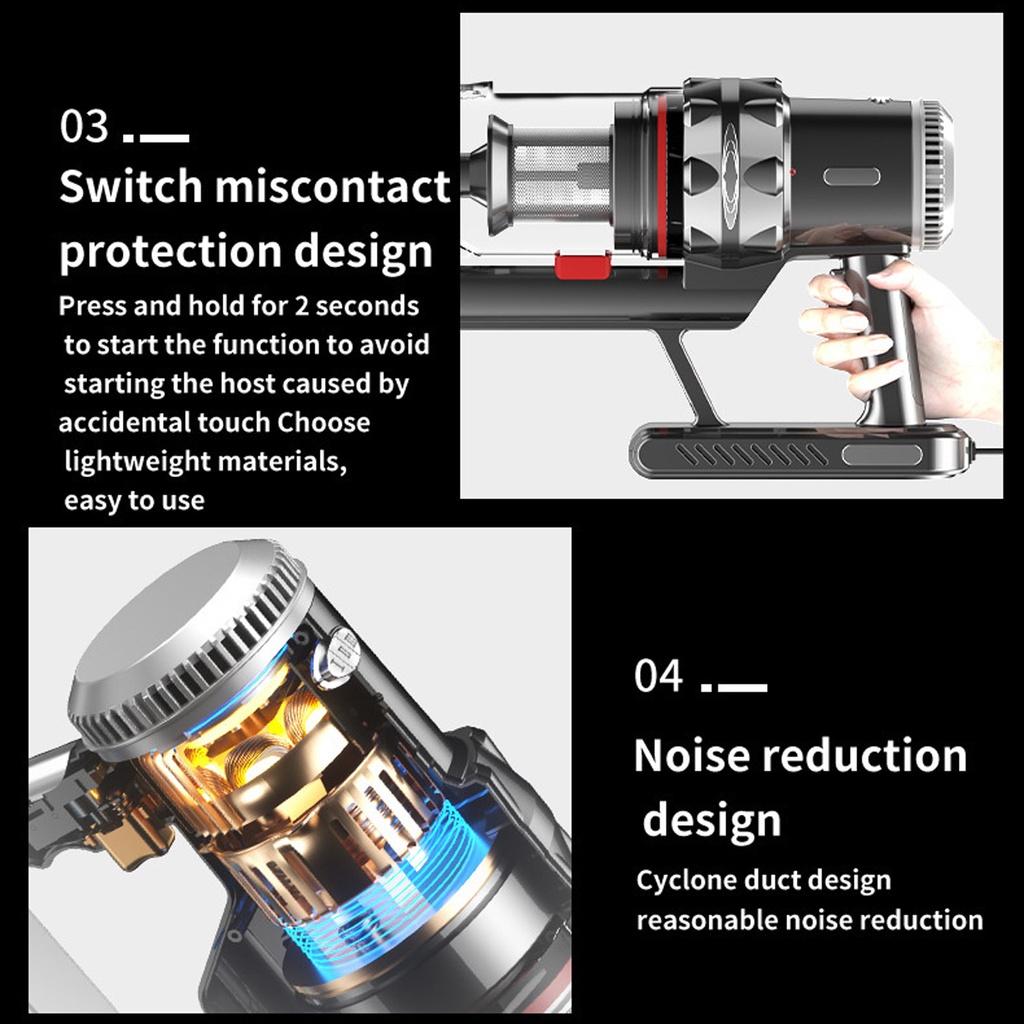 2000W Lightweight High Suction Wireless Home/Car Portable Vacuum Dust Mite Killer Cordless Handheld Stick Vacuum Cleaner
