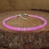 Pink Opal Smooth Beads Bracelet for Women, Ethiopian Opal Beads Handmade Bracelet, October Birthstone Beaded Bracelet, Gift for Her