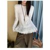 White Lace Lace Inner Long-sleeved Shirt, New Slim-fitting and Thin in Autumn and Winter, Fashionable and Foreign-style Versatile Top