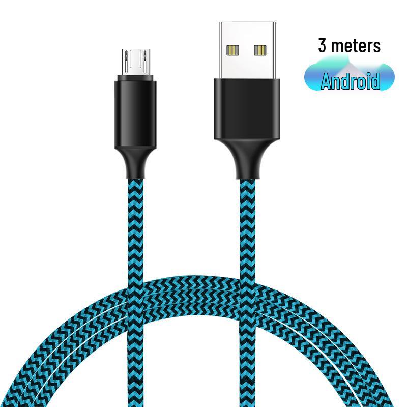 6A High-Speed Braided Nylon 2M Charging Cable for Apple, Android, Huawei, Honor - Type-C