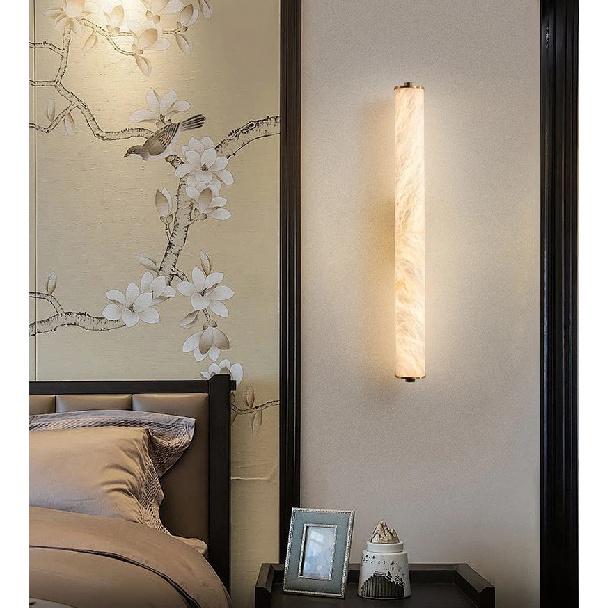 Spanish Marble LED Wall Light Gold Black Copper Indoor Living Room Bedroom Stairs Hotel Sconce 25/30/40/50/60cm Wall Lamp