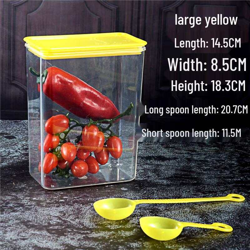 Ally Square PC Plastic Sealed Storage Jar