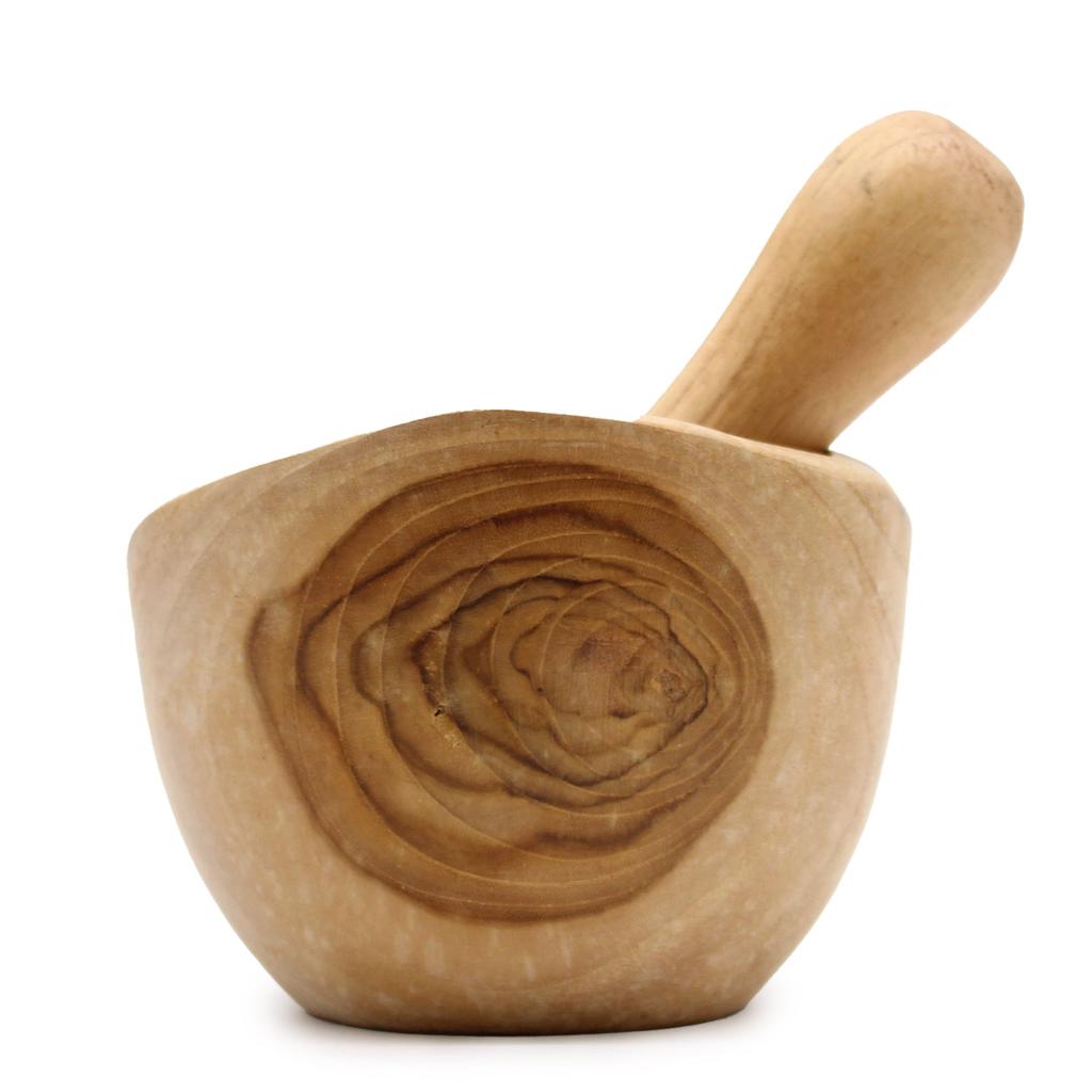 Mortar and Pestle Teak Wood Medium 2-Piece Set