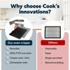 Cooks Innovations Toaster Oven Non Stick Liner & Crisper Set - Get Crispy Food Every Time - Easy Clean Up - Premium Crisping Sheet with Nonstick Oven