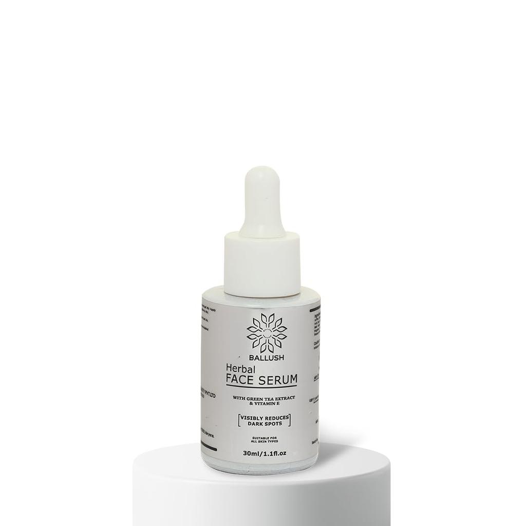 BALLUSH Herbal Face Serum | 100% Natural Formula with Neem, Aloe Vera & Cucumber Extracts | Helps Improve Skin Texture & Reduce Dark Spots | Infuse