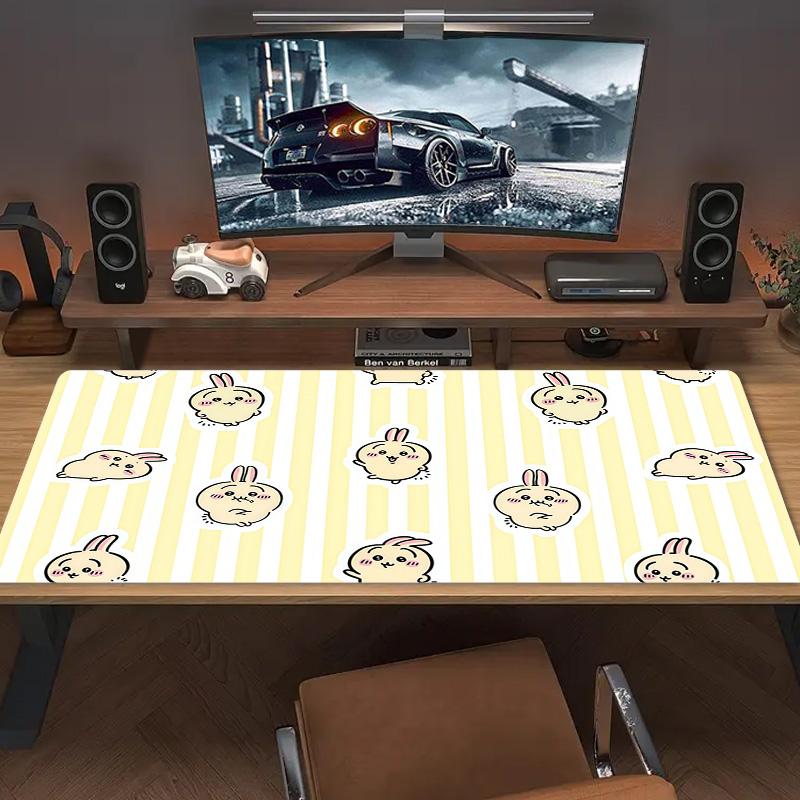 Usagi Print Cushion Non-slip Laptop Tablet Big Mousepad XXL Mat Mini PC Playmat With Lock edge