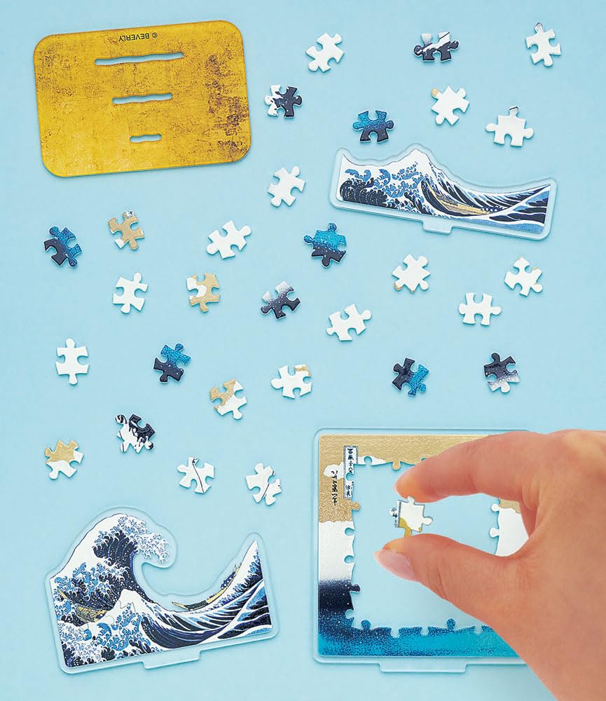 Puzzle x Acrylic Beverly Acrylic Stand Pop Hokusai Mount Fuji Amidst Waves [Jigsaw Stand] 33-piece - SP-050