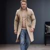 2024 Men's Woolen Mid-length Trench Coat - Multiple Colors & Sizes Available