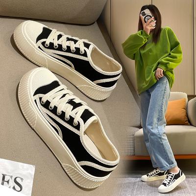 Scarpe di tela da donna Nuove scarpe da donna Pan di Spagna Suola spessa Scarpe biscotto Estate Traspiranti Scarpe da papà Estate Tuttofare Tendenza