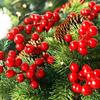 Christmas Berry Stems Simulation Red Fruit Berries Branches DIY Flower Bouquet Xmas Tree Wreath Gifts New Year Party Table Decor