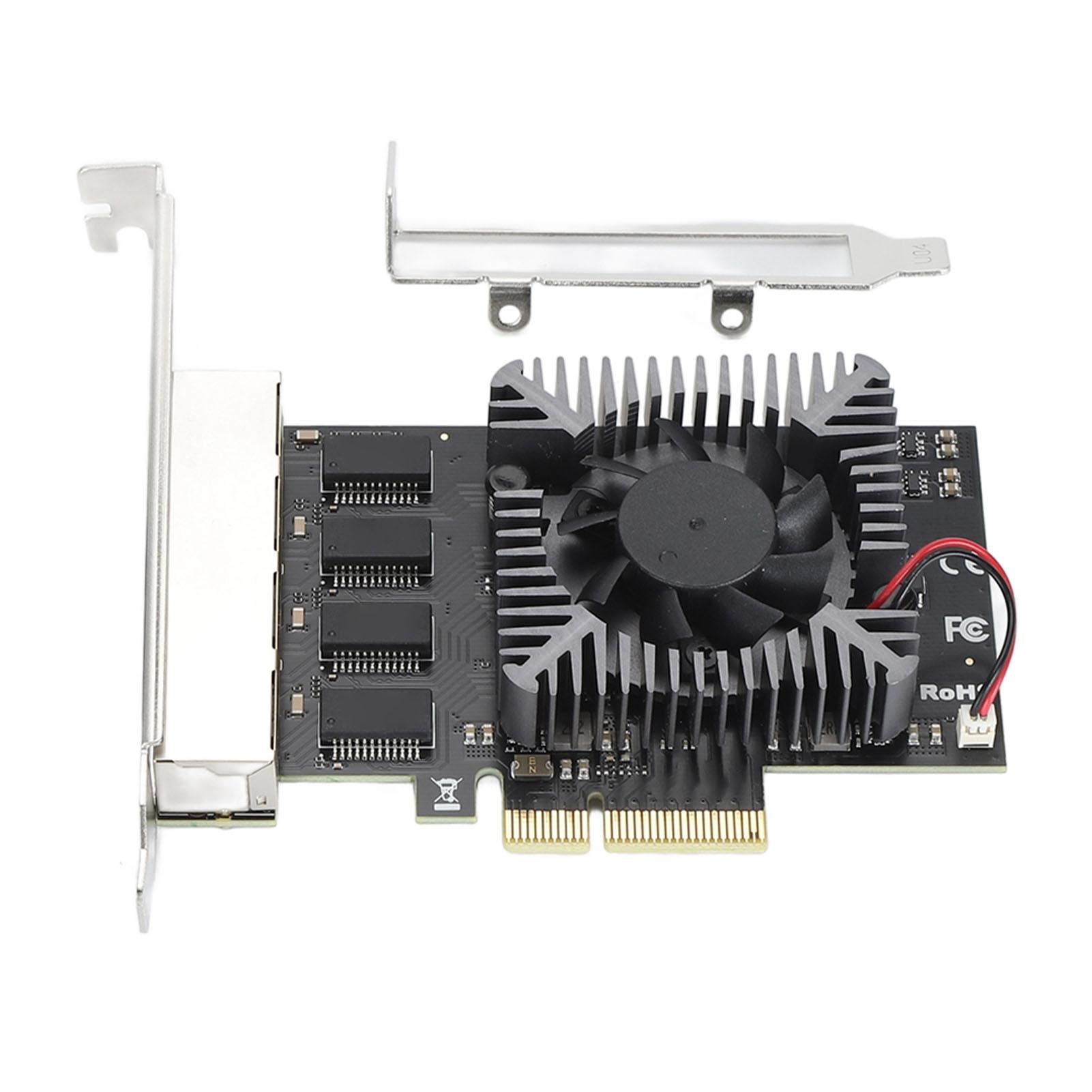

4 Port 2.5Gbps PCIe Network Card RTL8125B Flexible Adaptation Gigabit PCIe Ethernet Network Card