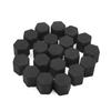 Uxcell Car Tire Wheel Hub Screw Caps, Dustproof Cover Protectors, Silicone, 15mm, 20pcs, Black