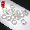 S925 Sterling Silver Twisted Ring: Handmade Jewelry Connector for Bracelets, Necklaces