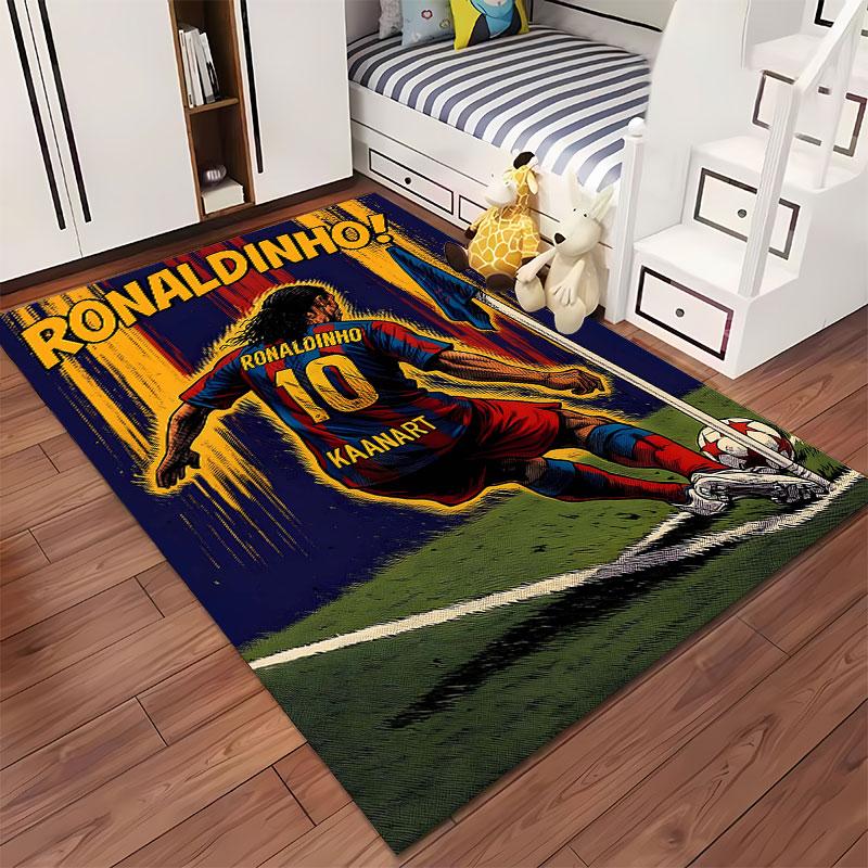 Soccer Player Art with Ronaldinho suitable as a non-slip mat for the living room or bedroom sofa