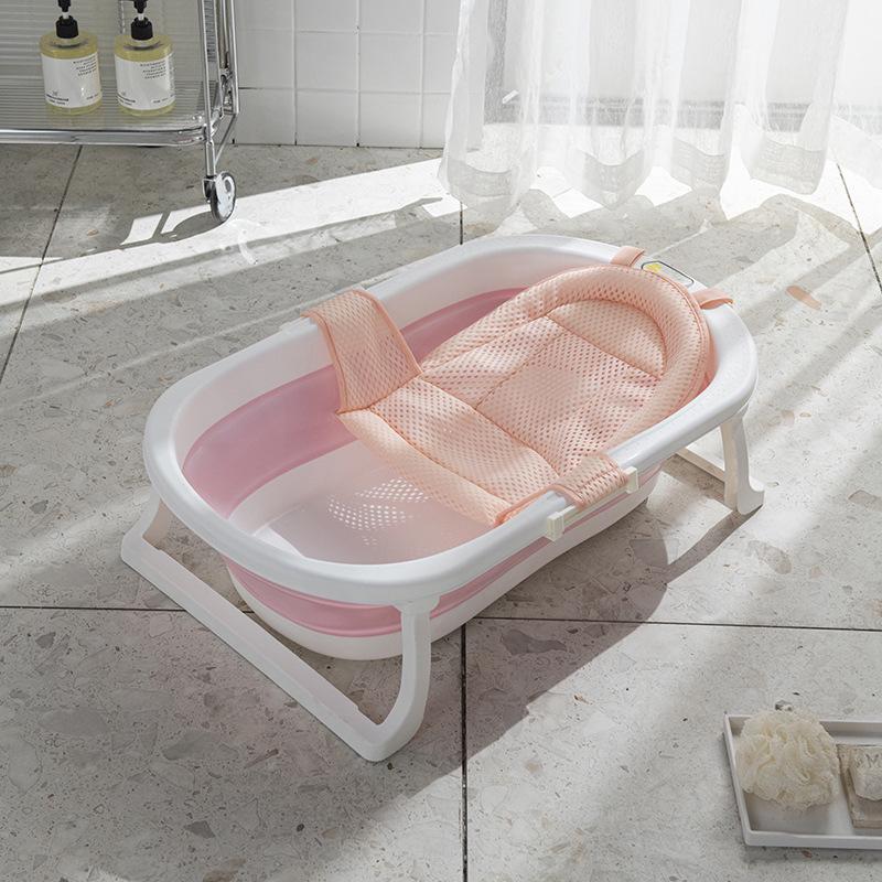Folding Temperature-Sensitive Baby Bathtub: Large Size for Infants, Newborns, and Toddlers