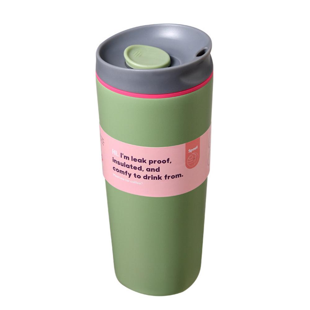600ml Coffee Cup Tumbler with Lid Vacuum Stainless Steel Thermos Insulated Water Bottle Leak-Proof Keep Drinks Hot & Cold
