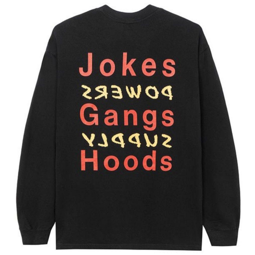 

[Б/У] LPOWERS Powers Длинная футболка JOKES GANGS HOODS Черная
