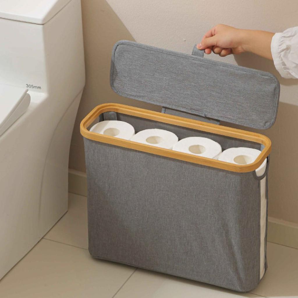 Bathroom Accessory Stand Visible Toilet Paper Storage Basket Tissue Box for Home Bathroom Organization